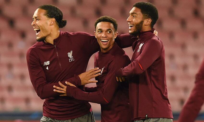 Alexander-Arnold, Joe Gomez, Van Dijk, and Robertson