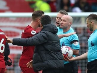 linesman who allegedly elbowed Liverpool defender Andy Robertson